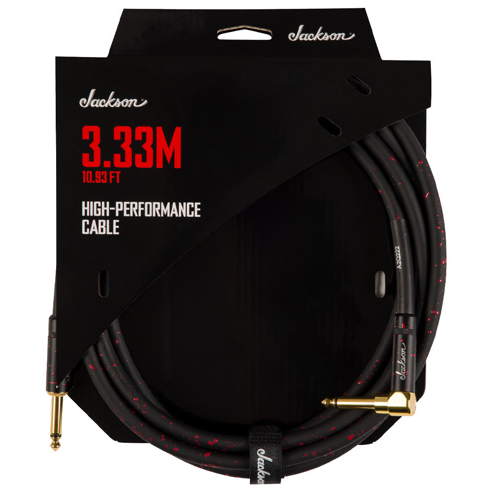 Jackson 2991093002 High Performance Cable Black Red 10.93 Ft Cable para Instrumento
