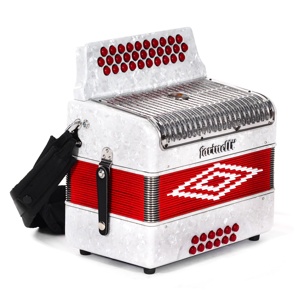 Acordeón Farinelli Premium 3012faw2hg Botones Fa Blanco Br 3012FAW2HG