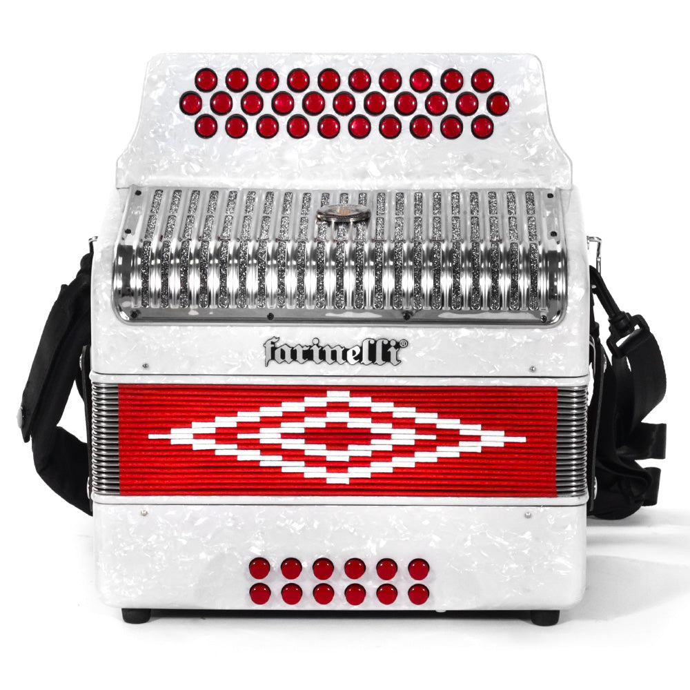 Acordeón Farinelli Premium 3012faw2hg Botones Fa Blanco Br 3012FAW2HG