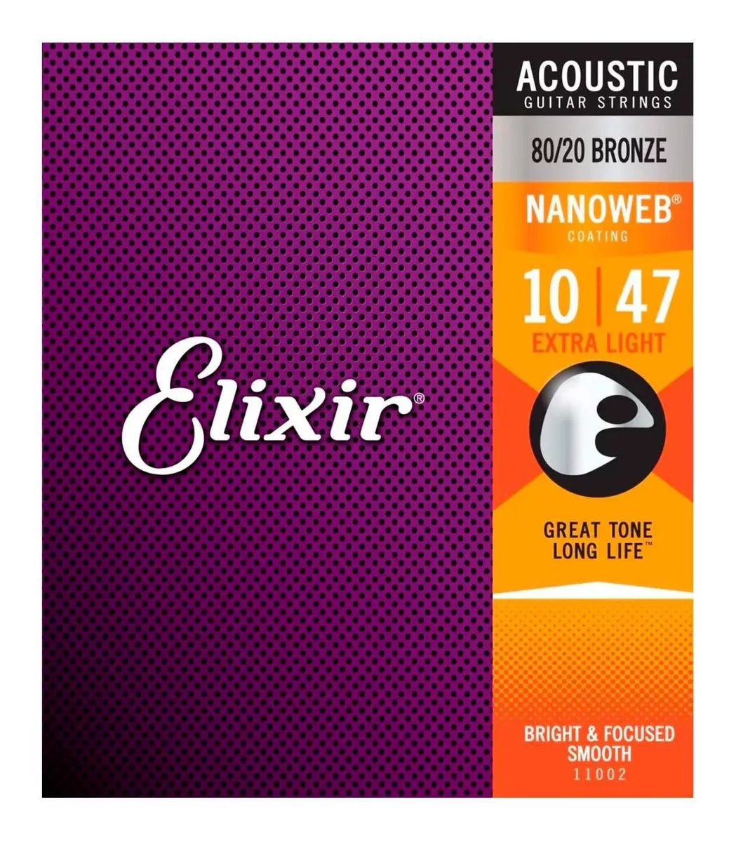 Encordadura Guitarra Acústica ELIXIR 3313211002 10/47 EXTRA LIGHT