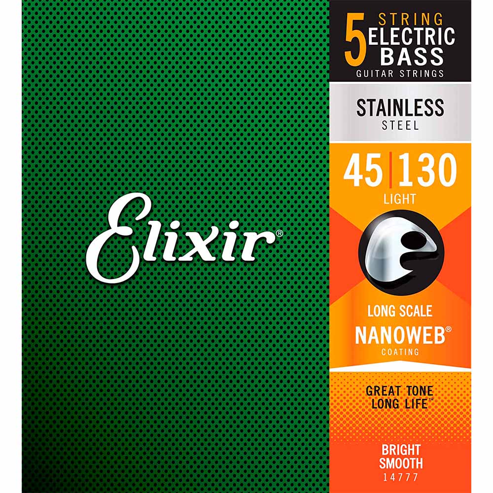 Encordadura Bajo Eléctrico ELIXIR 3313214202 45/130 5 CUERDAS LIGHT LONG SCALE