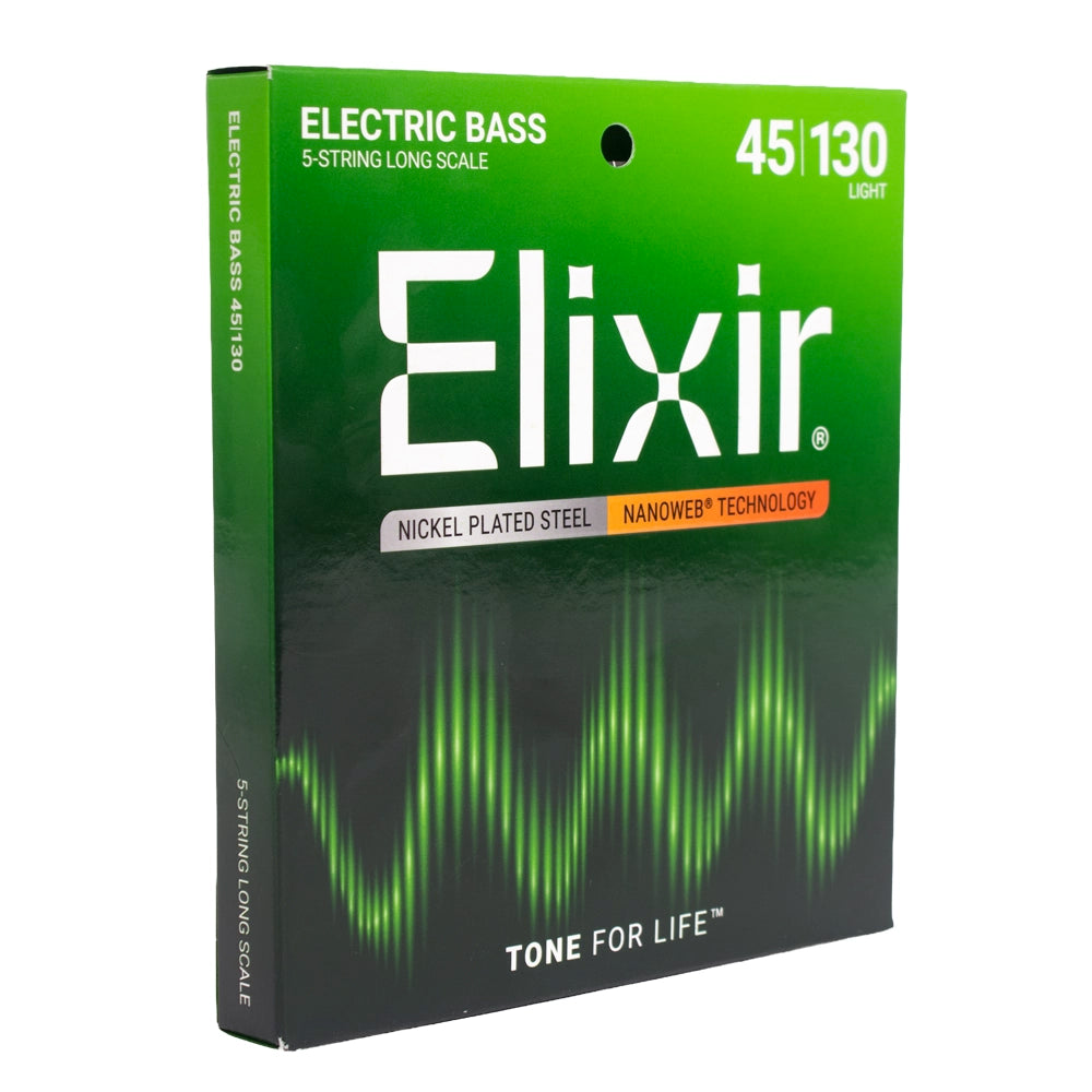 Elixir 3313214202 Encordadura Bajo Eléctrico 45/130 5 Cuerdas LIGHT LONG SCALE
