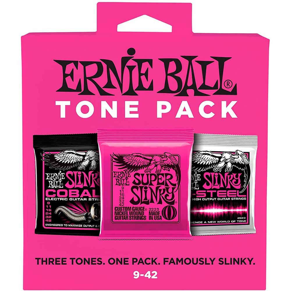 Encordadura Guitarra Eléctrica Ernieball 3333 Super Slinky Paquete con 3