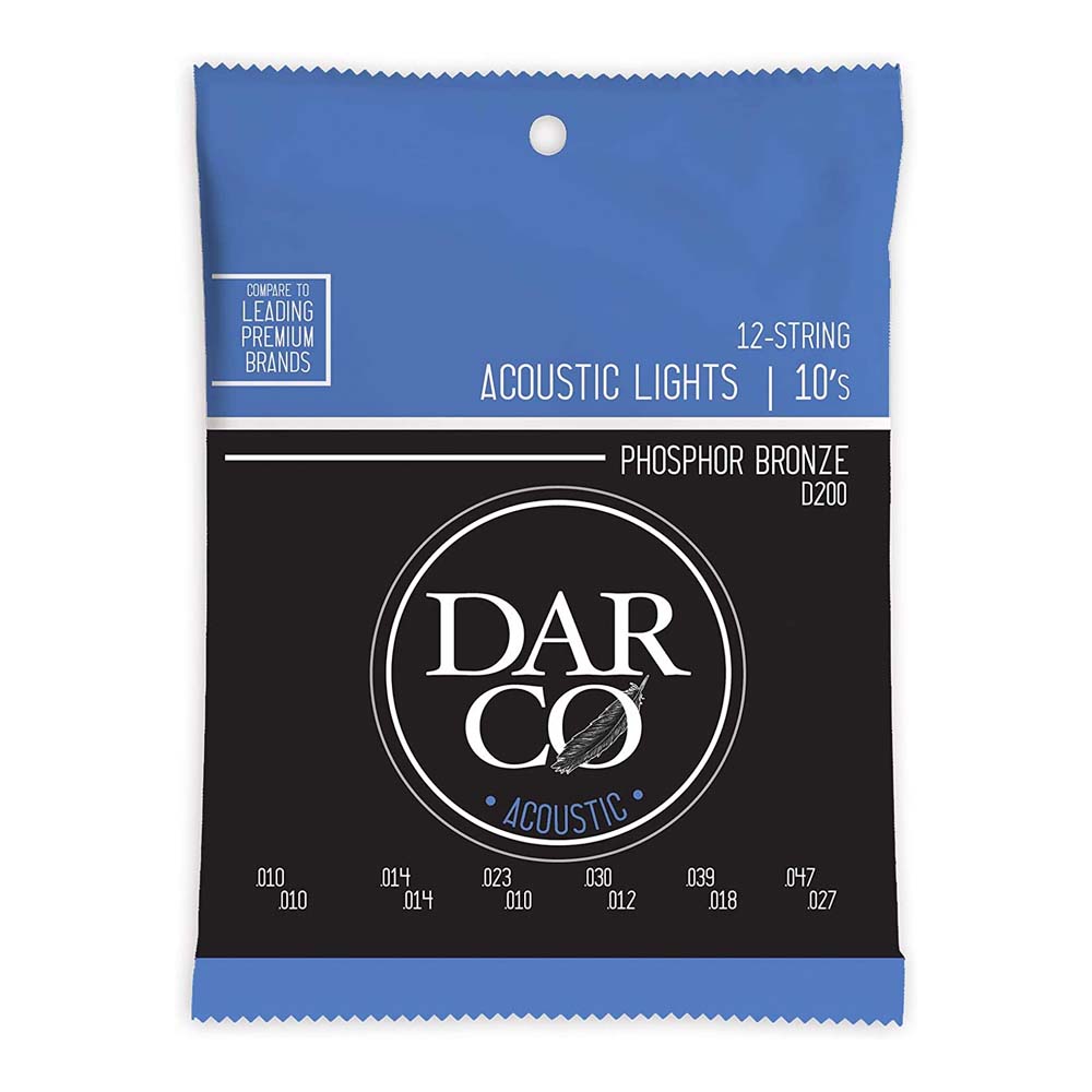 Encordadura de Guitarra Acústica 92/8 Phosphor Bronze 10/47 (12) DARCO 41Y18D200