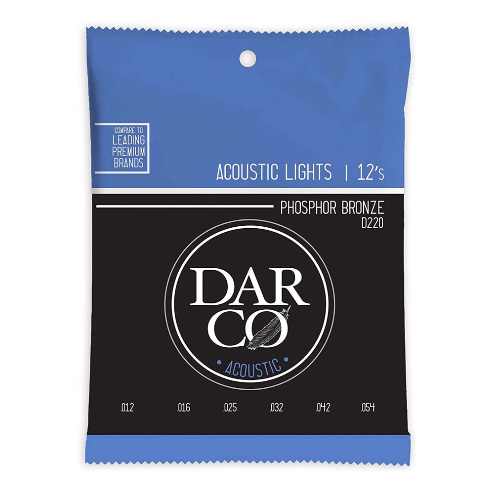 Encordadura de Guitarra Acústica 92/8 Phosphor Bronze 12/54 (6) DARCO 41Y18D220