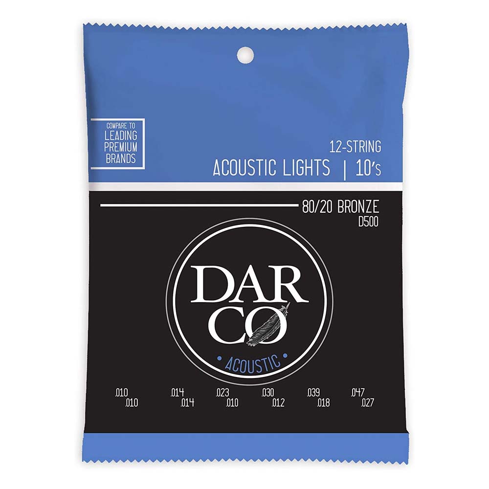 Encordadura de Guitarra Acústica 80/20 Phosphor Bronze 10/47 (12) DARCO 41Y18D500