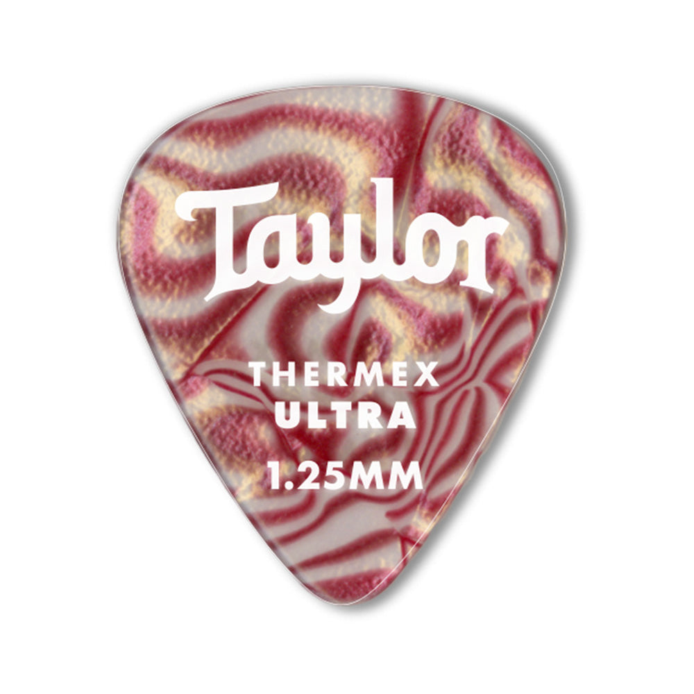 Taylor Premium 351 Thermex Ruby Swirl Ultra 1.25 Mm con 6 Paquete Púas 70711