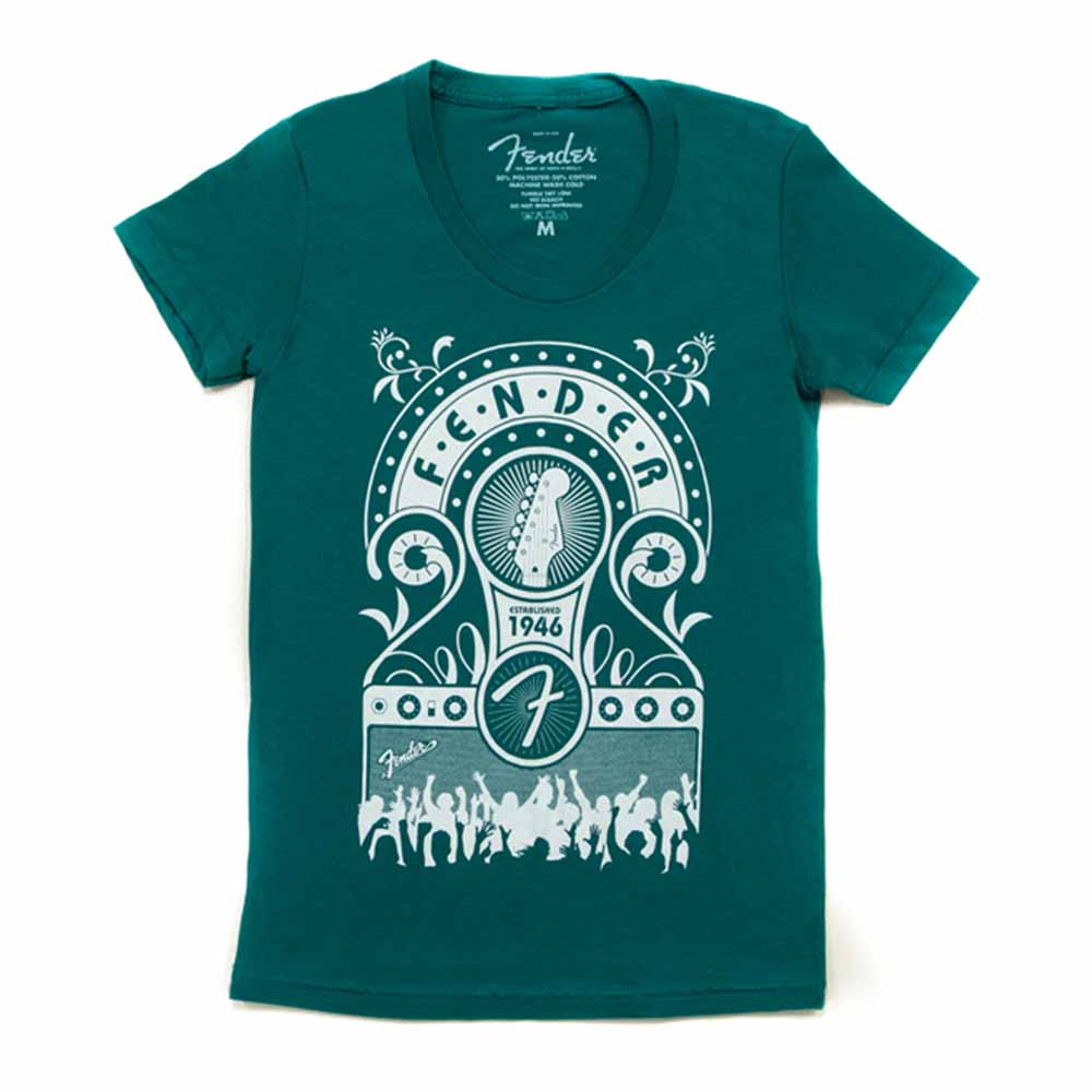 Playera Dama Fender Jukebox Small Evergreen 9102205306
