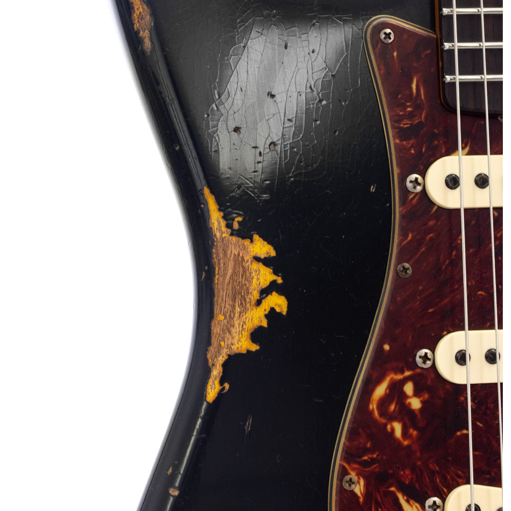 Guitarra Eléctrica Fender Custom Shop 9231013162 S21 Ltd 61 Stratocaster Heavy Relic A Black 3tsb