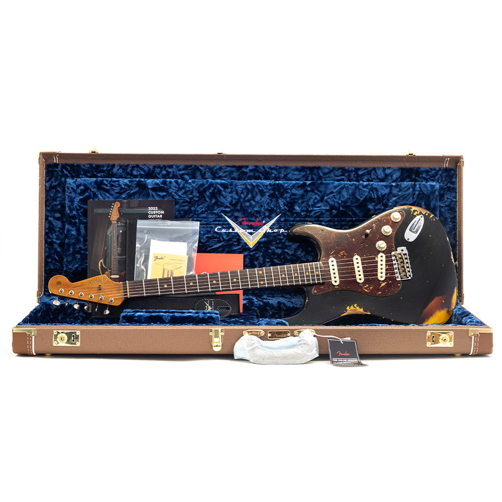 Guitarra Eléctrica Fender Custom Shop 9231013162 S21 Ltd 61 Stratocaster Heavy Relic A Black 3tsb