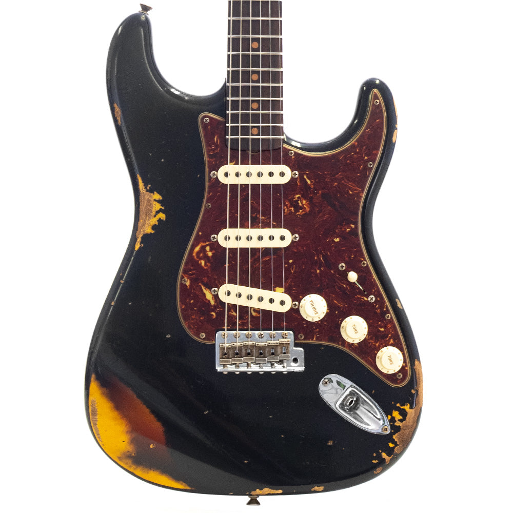 Guitarra Eléctrica Fender Custom Shop 9231013162 S21 Ltd 61 Stratocaster Heavy Relic A Black 3tsb
