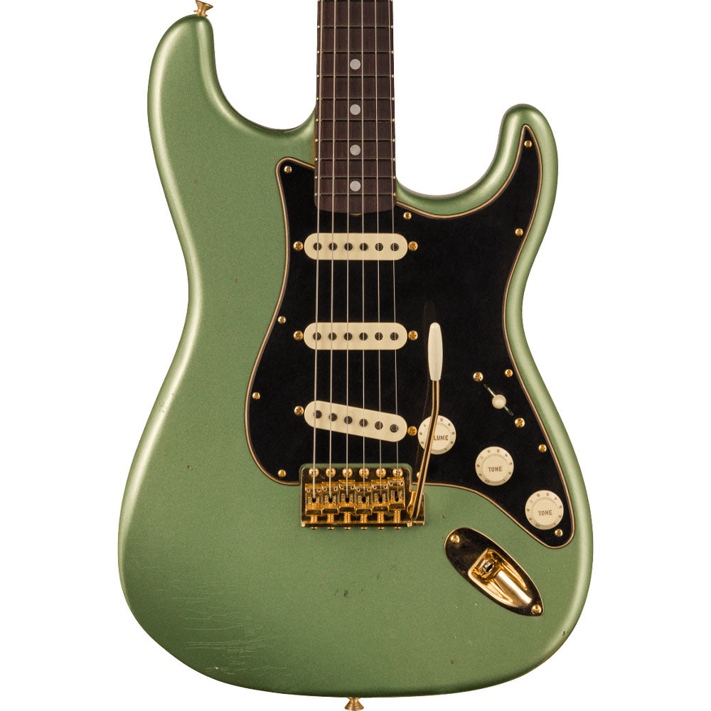 Fender Custom Shop Stratocaster 9236081270 B3 Ltd 1965 Dual-Mag Journeyman Relic Aged Sage Green Metallic Guitarra Eléctric