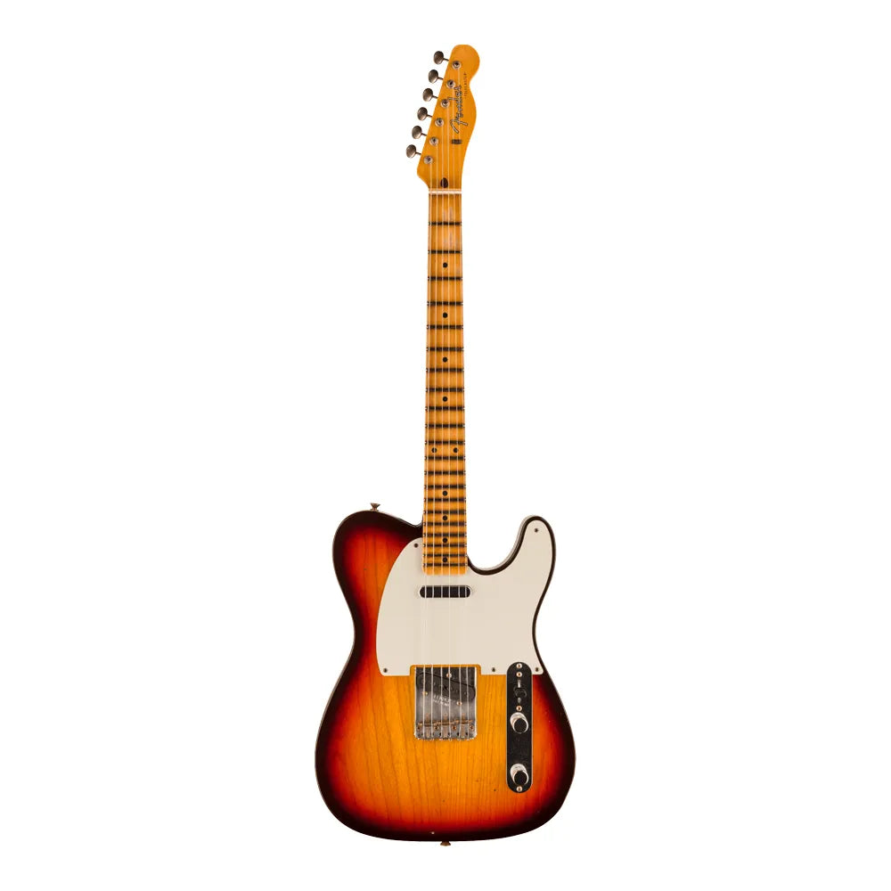 Fender Custom Shop 9236091074 Guitarra Eléctrica 1959 Telecaster Journeyman Relic Faded Aged Chocolate 3-Color Sunburst