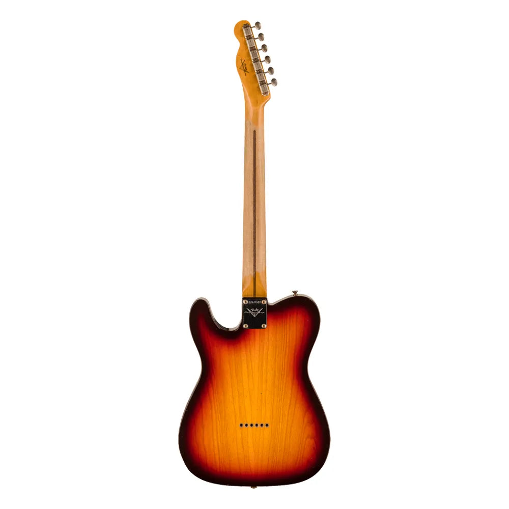 Fender Custom Shop 9236091074 Guitarra Eléctrica 1959 Telecaster Journeyman Relic Faded Aged Chocolate 3-Color Sunburst