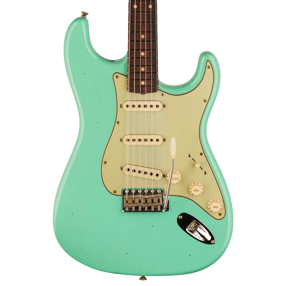 Fender Custom Shop 9236091090 Guitarra Eléctrica 1959 Stratocaster Journeyman Relic Faded Aged Sea Foam Green