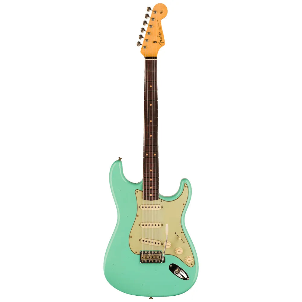 Fender Custom Shop 9236091090 Guitarra Eléctrica 1959 Stratocaster Journeyman Relic Faded Aged Sea Foam Green