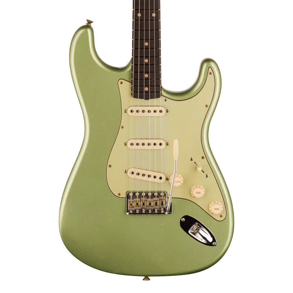 Fender Custom Shop 9236091091 Guitarra Eléctrica 1959 Stratocaster Journeyman Relic Faded Aged Sage Green Metallic