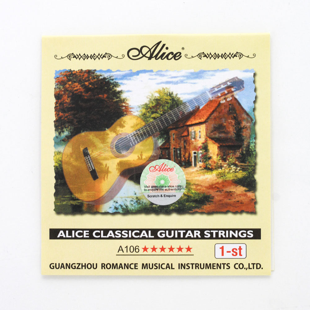 Cuerda Guitarra Acústica 1° Alice A106h1 Nylon Hard Tension A106H1
