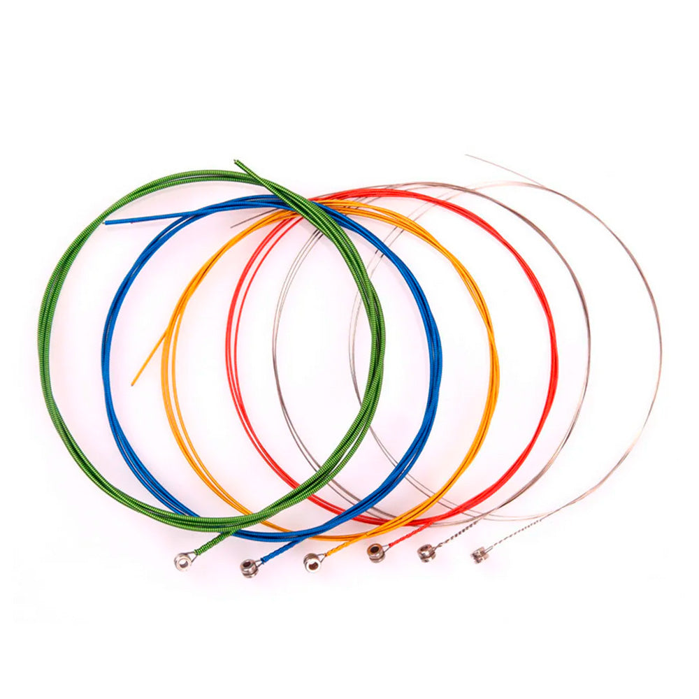 Encordadura Guitarra Acústica Alice A407c 11/52 Acero Colores A407C