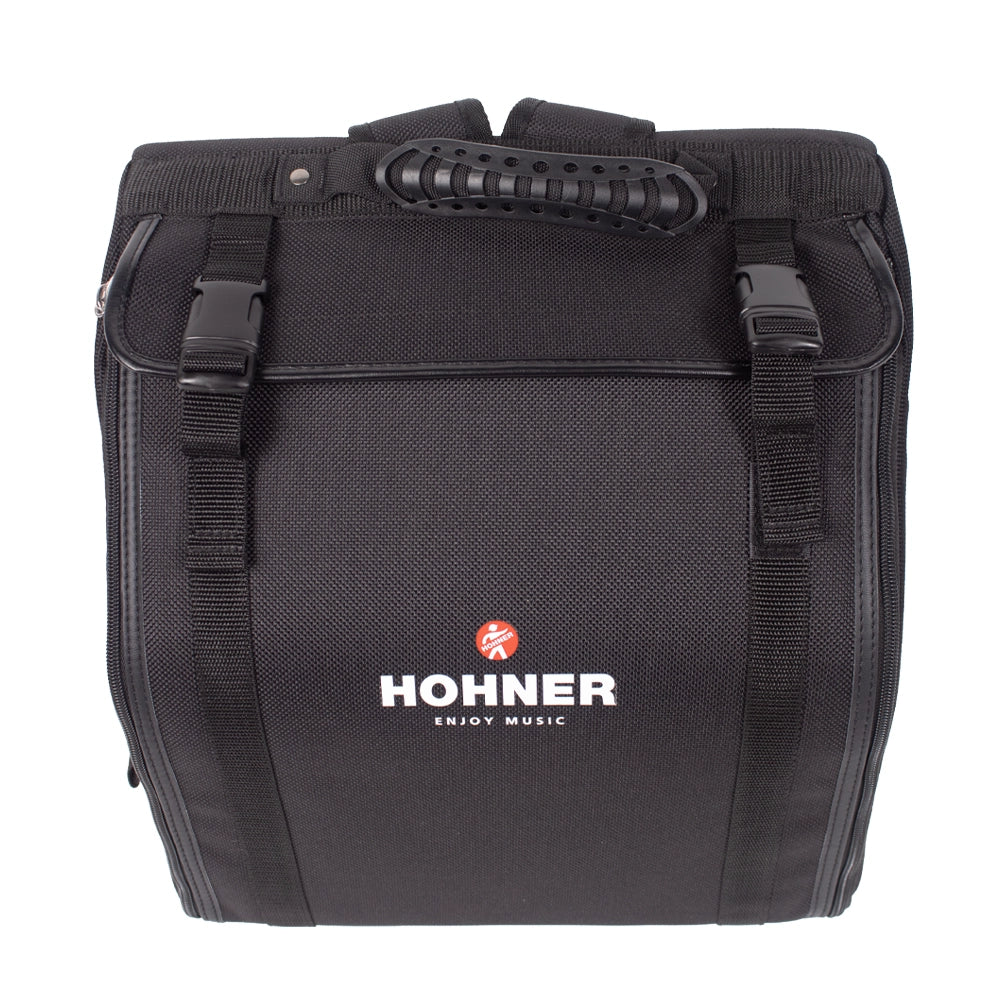Hohner A48221 Acordeón de Botones Compadre SOL-DO-FA Black Silver Grill