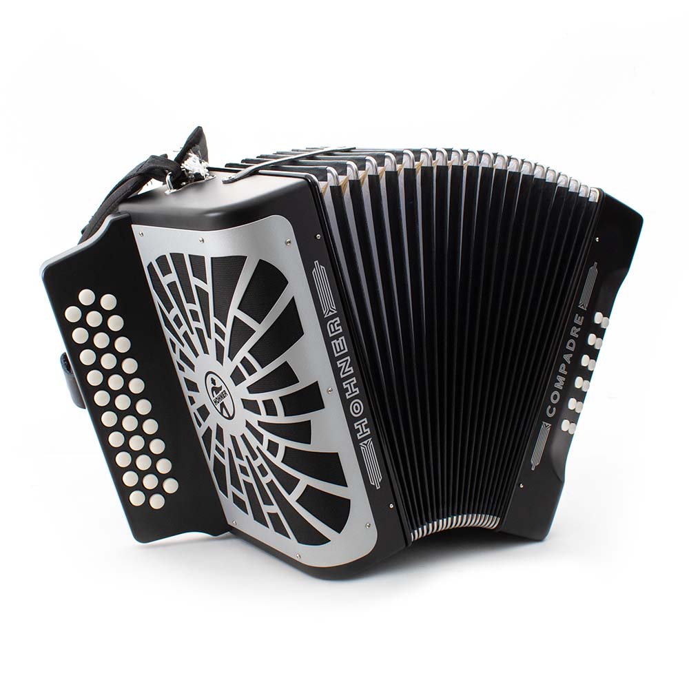 Hohner A48421 Acordeón Compadre FA 31 Botones Negro