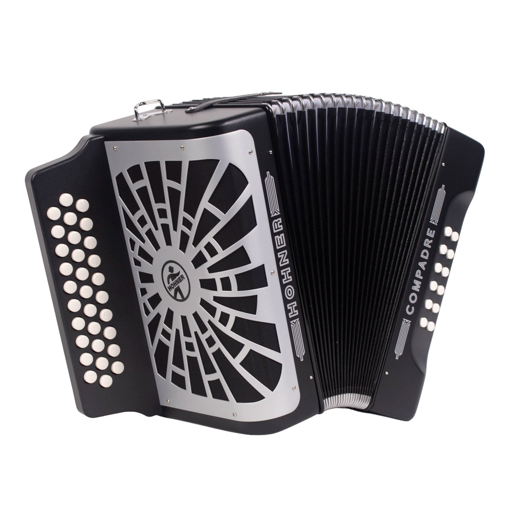 Hohner A48421 Acordeón Compadre FA 31 Botones Negro