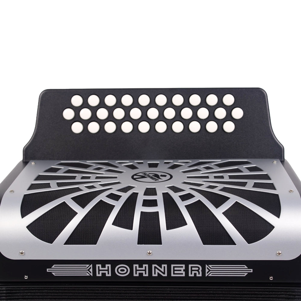 Hohner A48421 Acordeón Compadre FA 31 Botones Negro