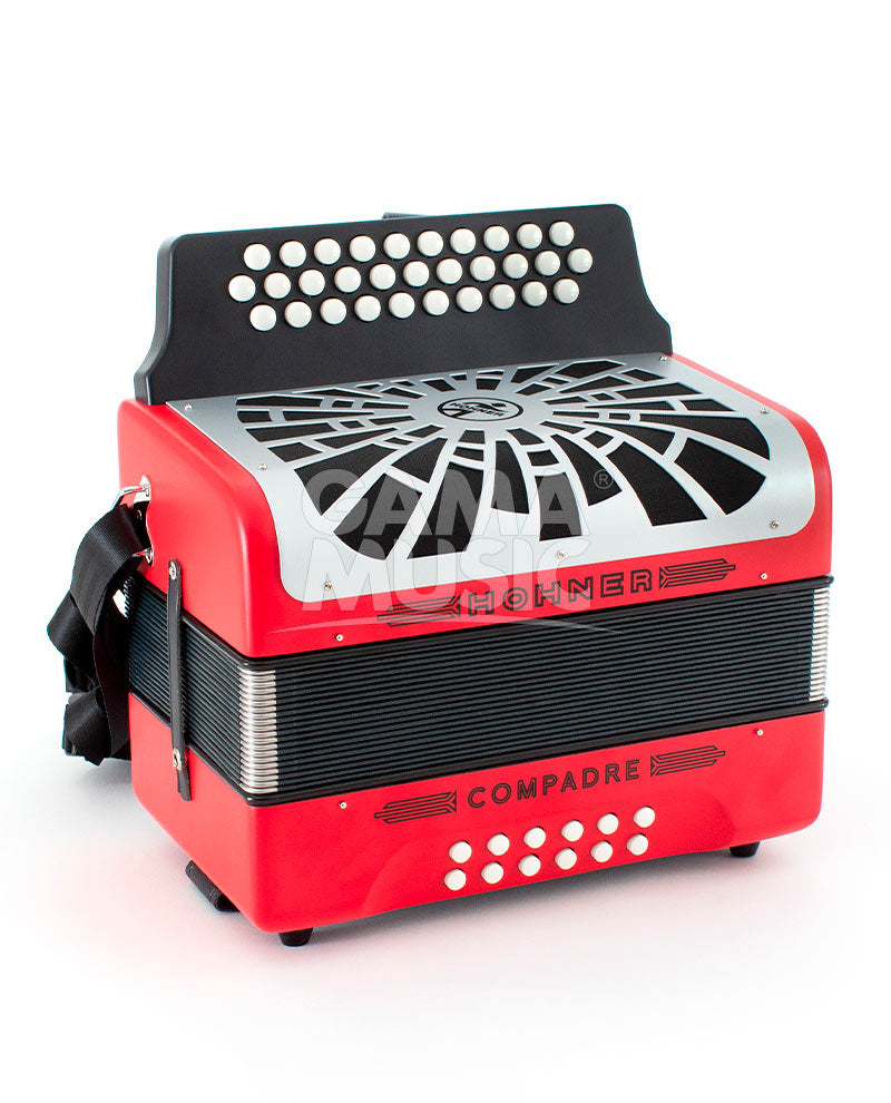 Acordeón Hohner Botones A4844S Compadre 31 Botones FA-SIB-MIB Rojo A48441