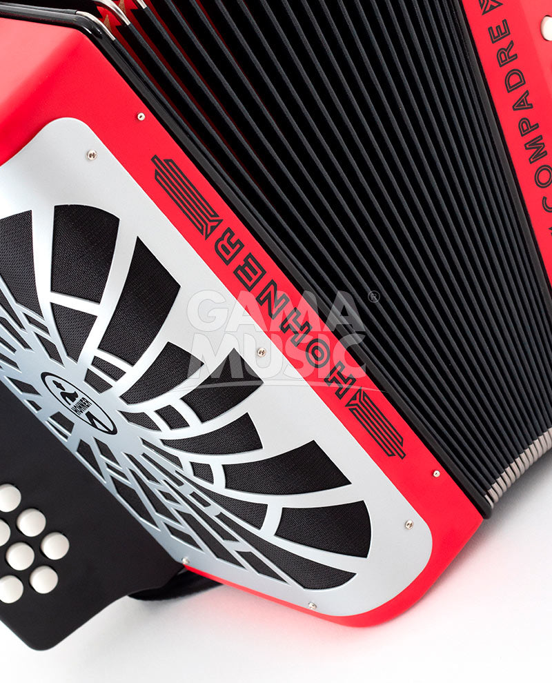 Acordeón Hohner Botones A4844S Compadre 31 Botones FA-SIB-MIB Rojo A48441