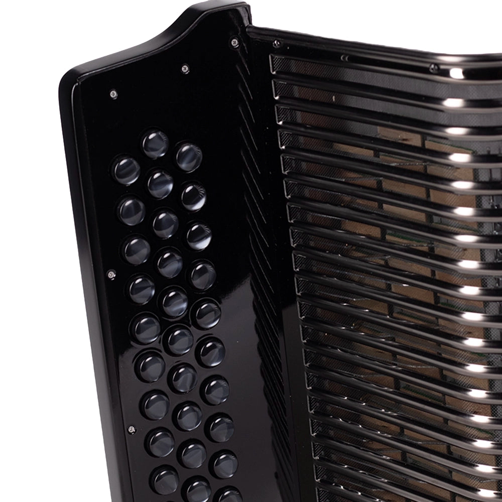 Hohner Corona C II A5016 Acordeón Fa Botones Blanco a Tornasol Con Funda