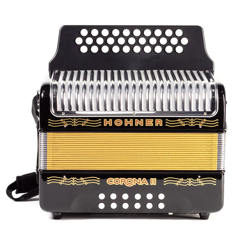 Hohner A56411s Acordeón Corona Ii Fa Negro 31 Botones