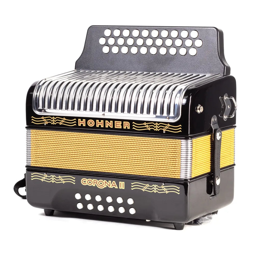 Hohner A56411s Acordeón Corona Ii Fa Negro 31 Botones