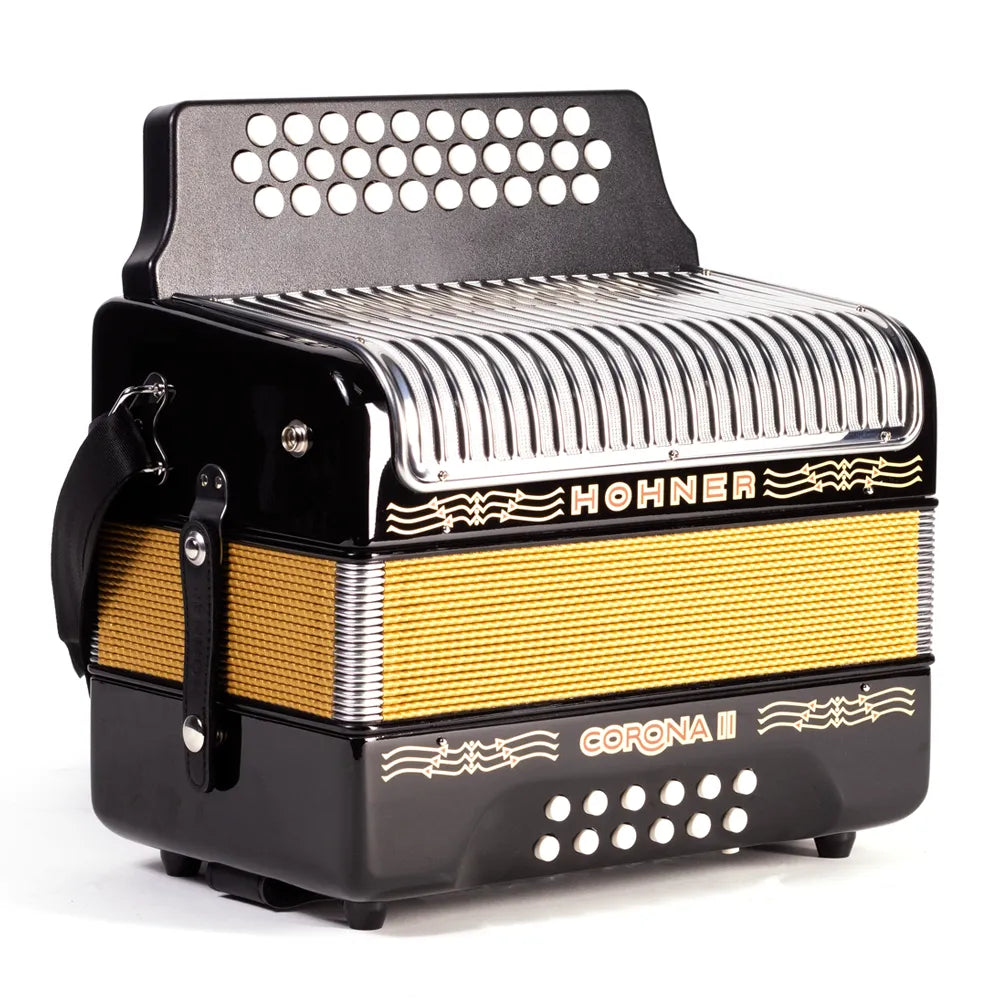 Hohner A56411s Acordeón Corona Ii Fa Negro 31 Botones