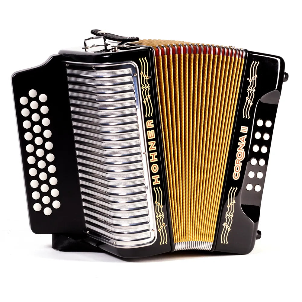 Hohner A56411s Acordeón Corona Ii Fa Negro 31 Botones