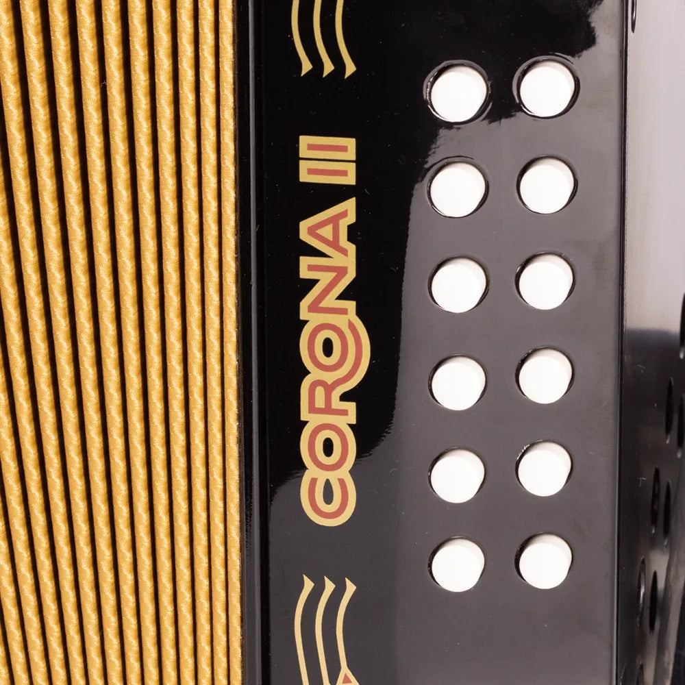 Hohner A56411s Acordeón Corona Ii Fa Negro 31 Botones