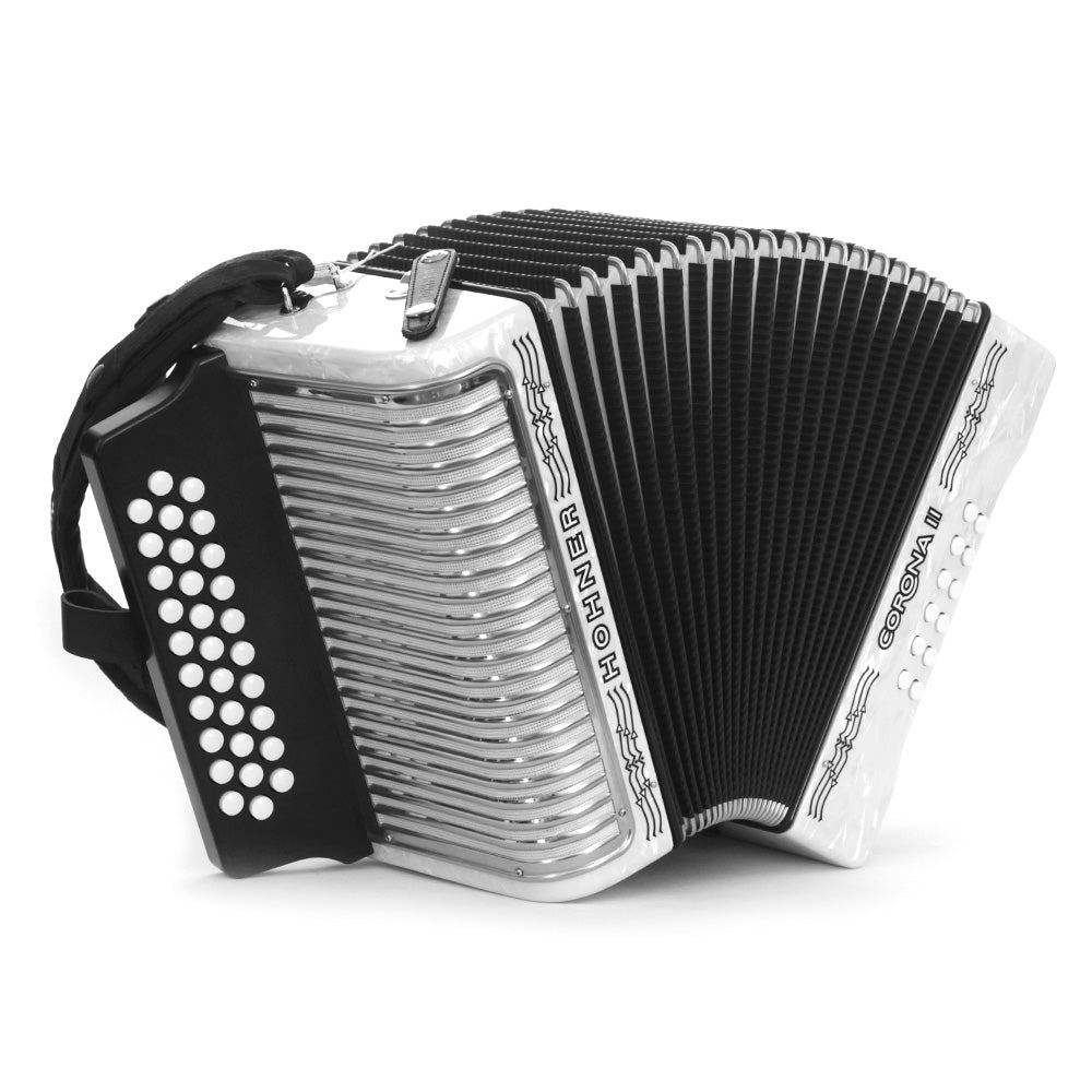 Acordeón Hohner Boton A5642S Corona Ii Fbb Bco