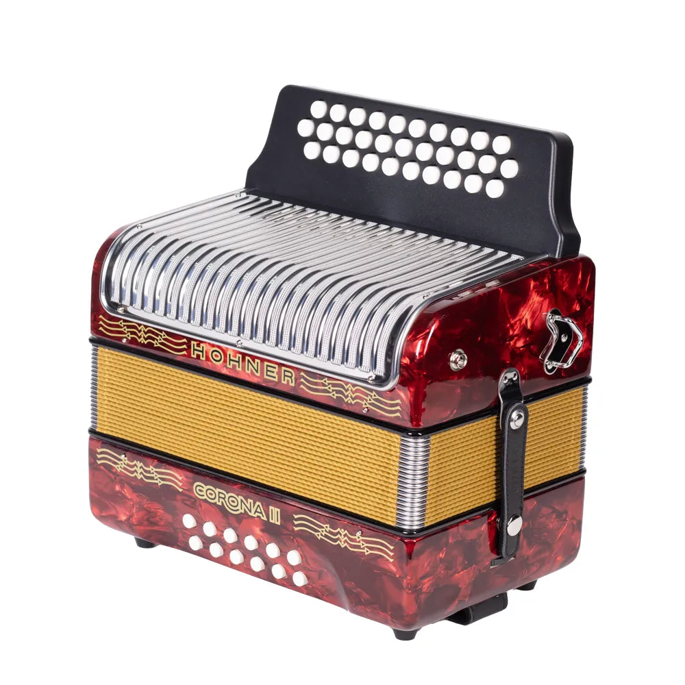 Acordeón Hohner Boton A5643 Corona Ii Fbb Rojo