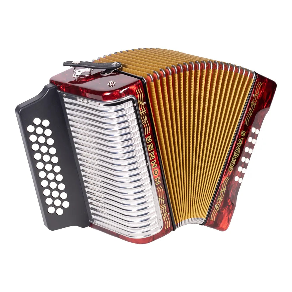Acordeón Hohner Boton A5643 Corona Ii Fbb Rojo