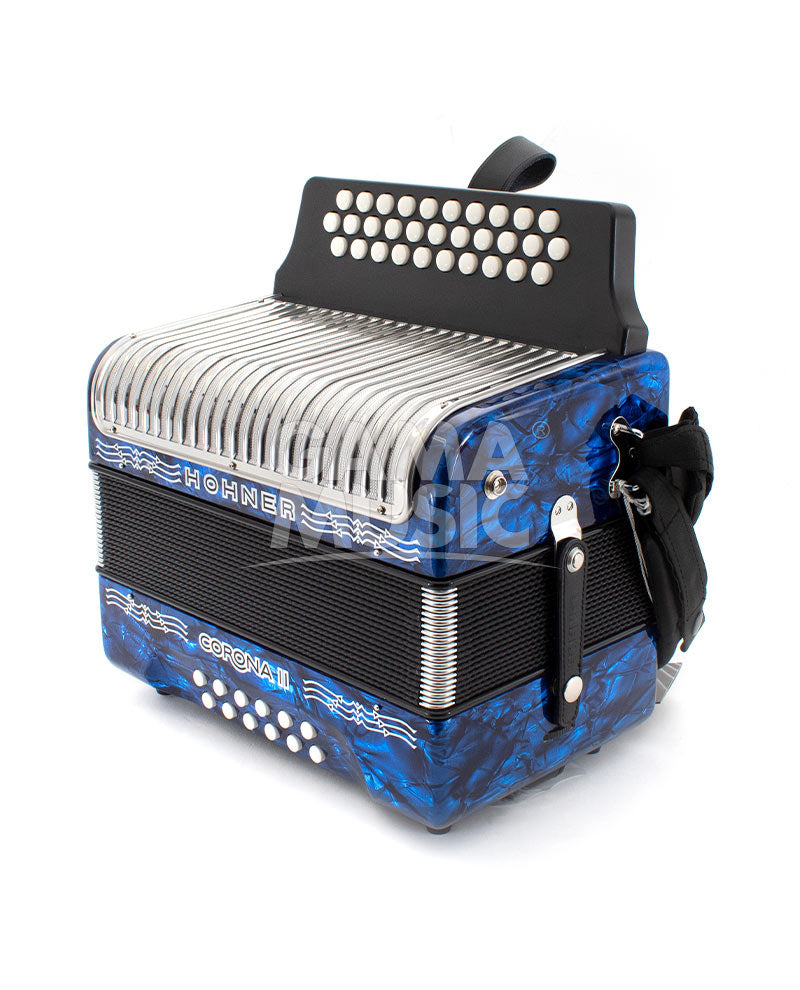 Acordeón Hohner Corona 31 Botones II FBB Azul Oscuro A5644