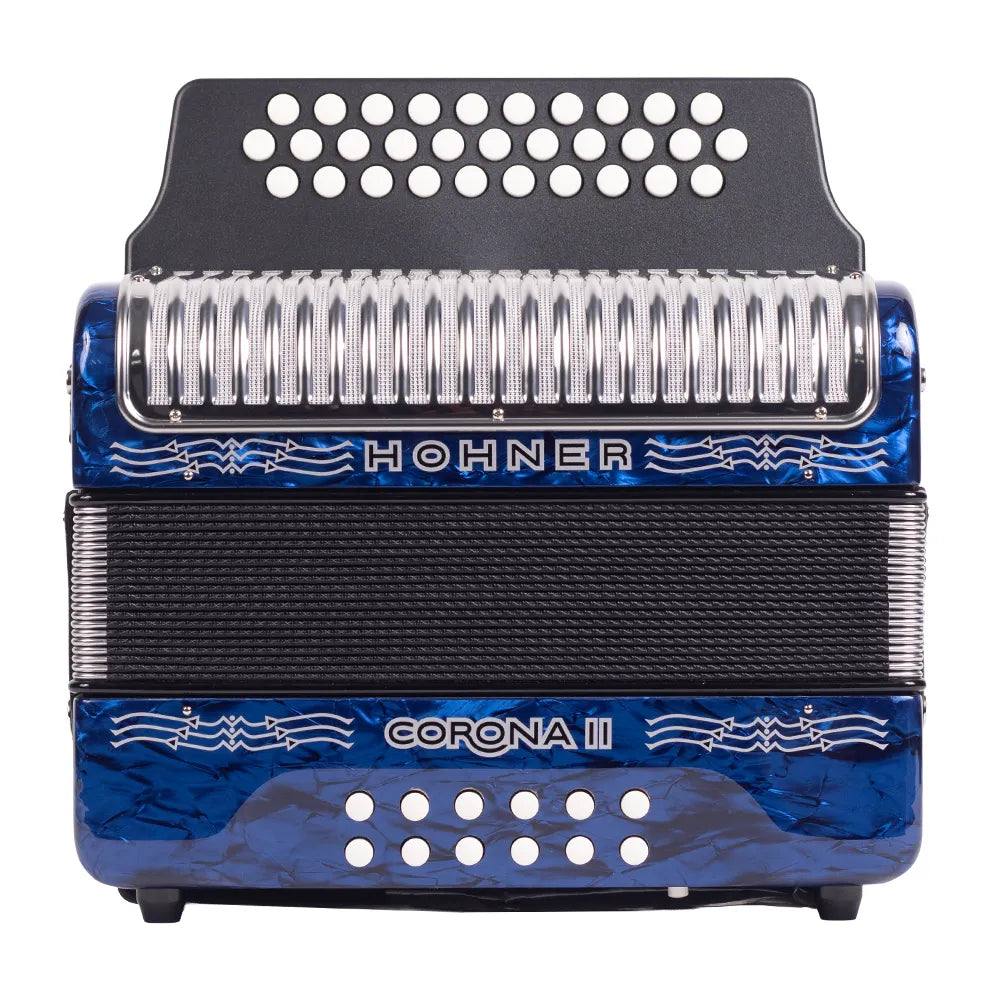 Acordeón Hohner Corona 31 Botones II FBB Azul Oscuro A5644