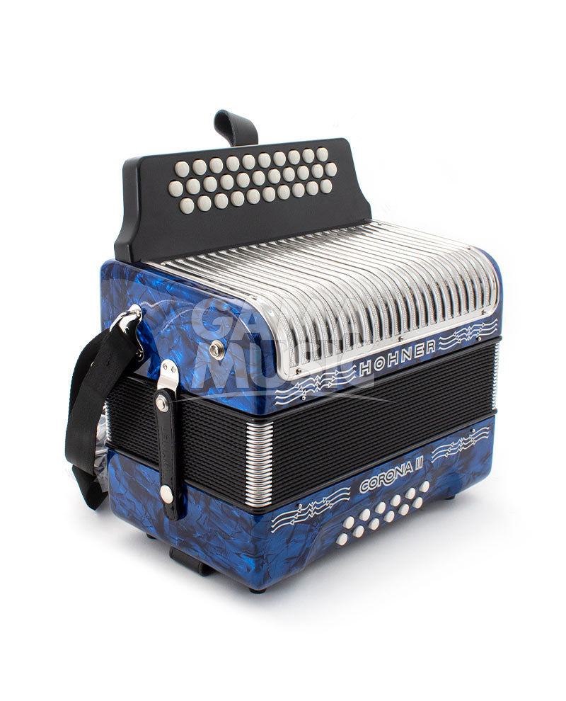 Acordeón Hohner Corona 31 Botones II FBB Azul Oscuro A5644