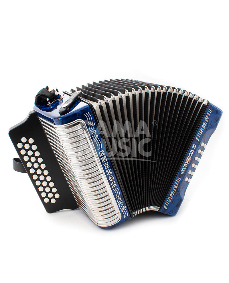 Acordeón Hohner Corona 31 Botones II FBB Azul Oscuro A5644