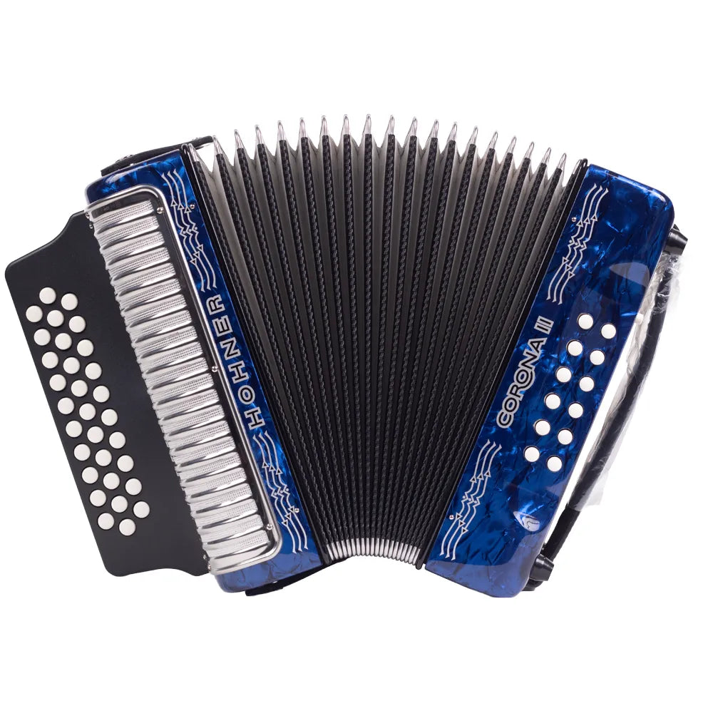 Acordeón Hohner Corona 31 Botones II FBB Azul Oscuro A5644