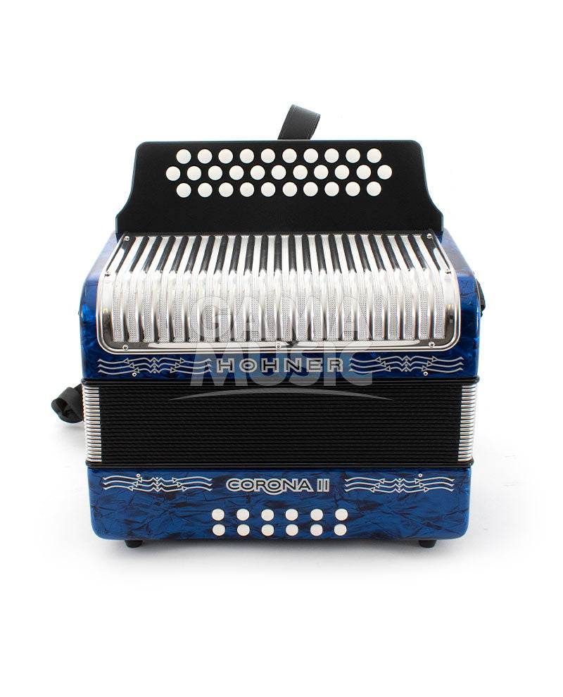 Acordeón Hohner Corona 31 Botones II FBB Azul Oscuro A5644