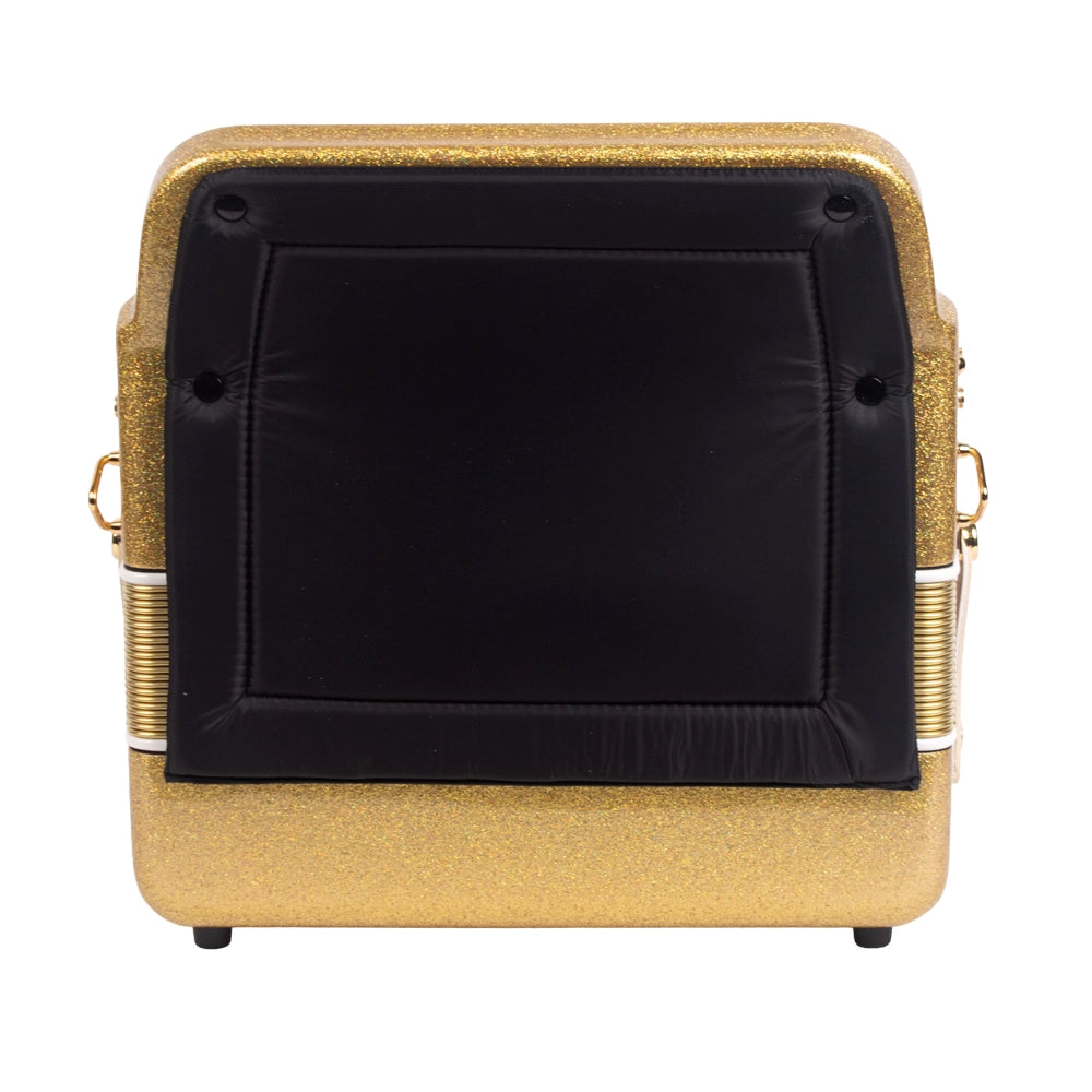 Hohner A8000FBBEBEADHLDG Acordeón Anaclero de Botones FA-SIB-MIB/MI-LA-RE Dorado con Estuche