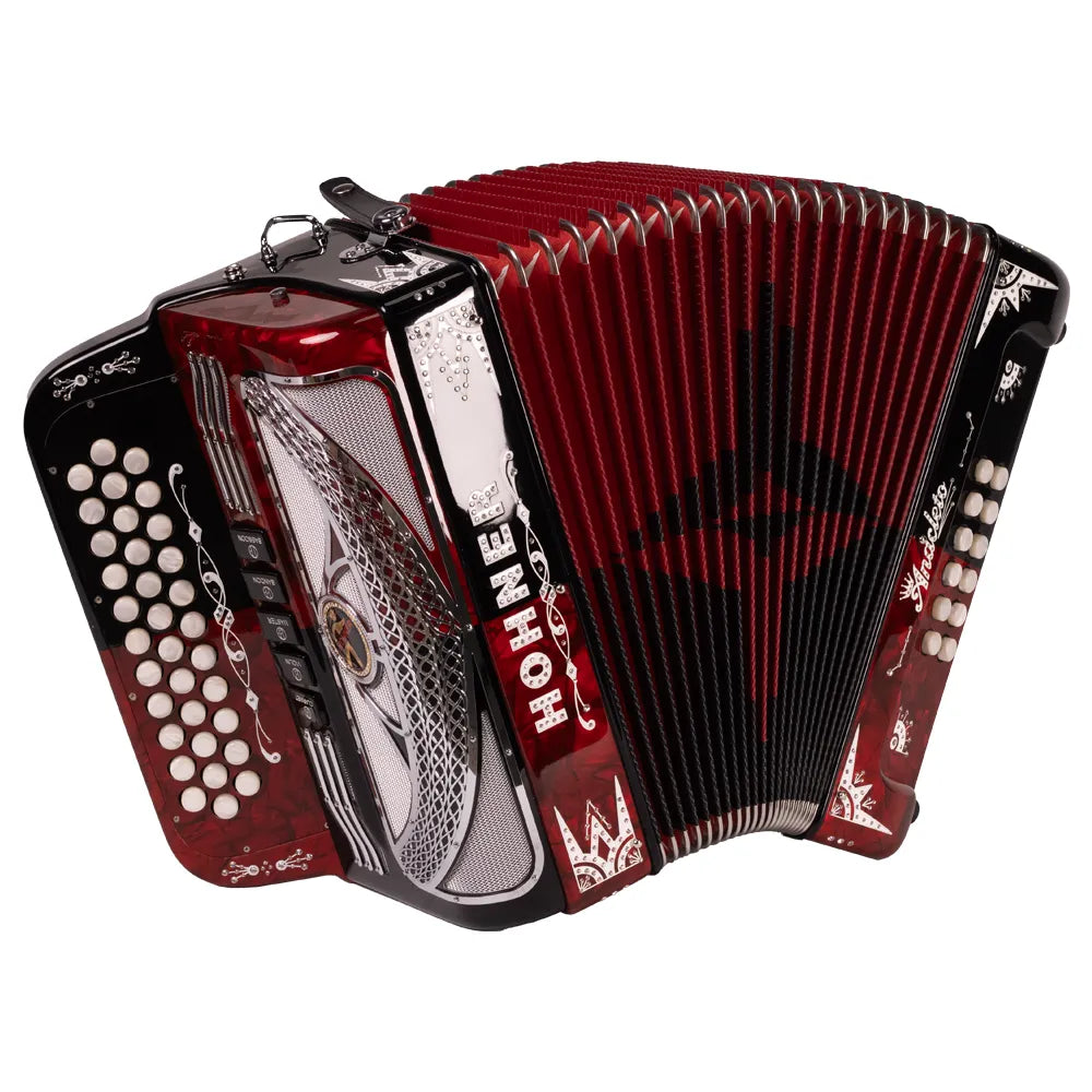 Hohner Anacleto A9700fbbebbkrd Acordeón Fa Negro/Rojo Con Estuche