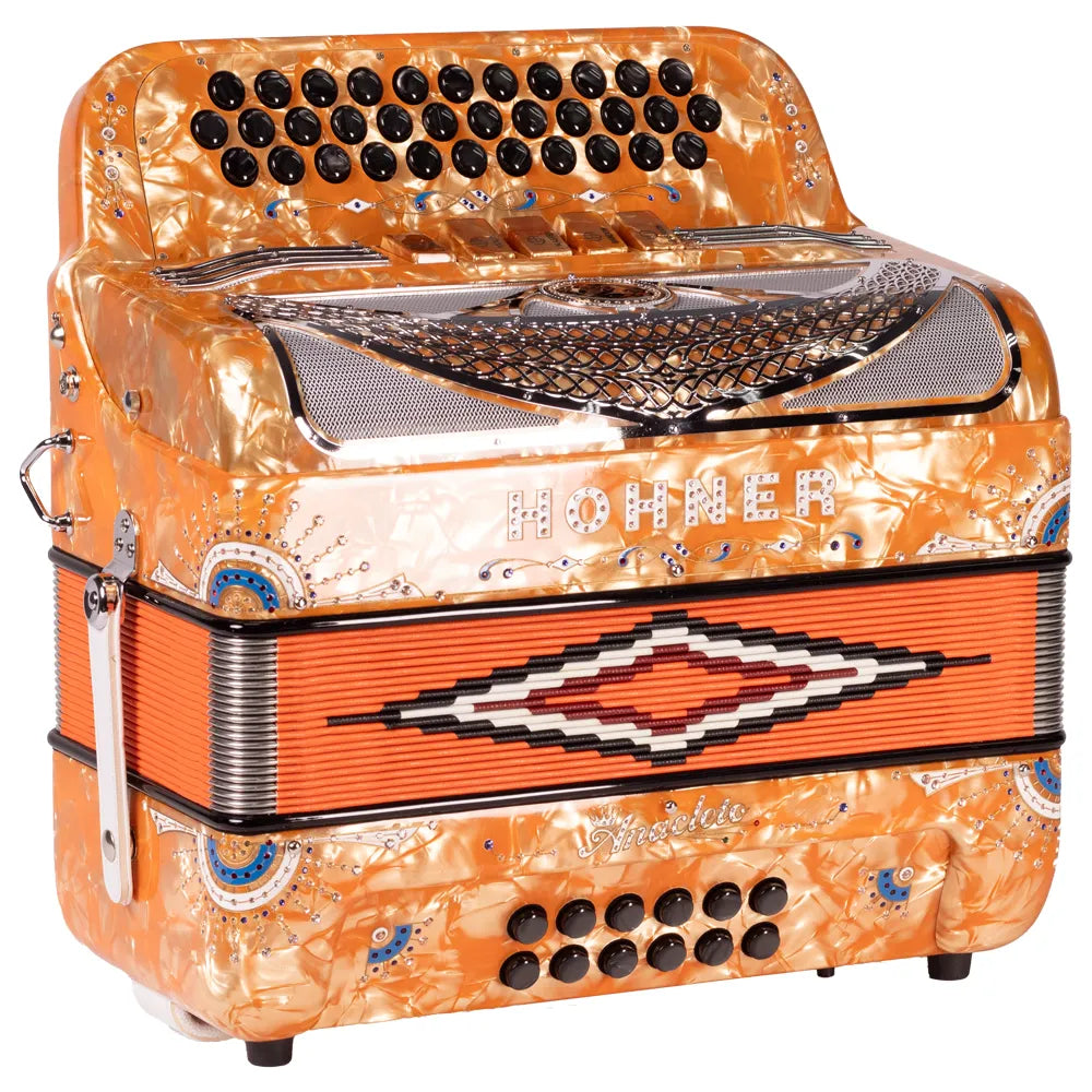 Hohner Anacleto A9700fbbebplgd Acordeón Diat. Dorado Aperlado C/Estuche