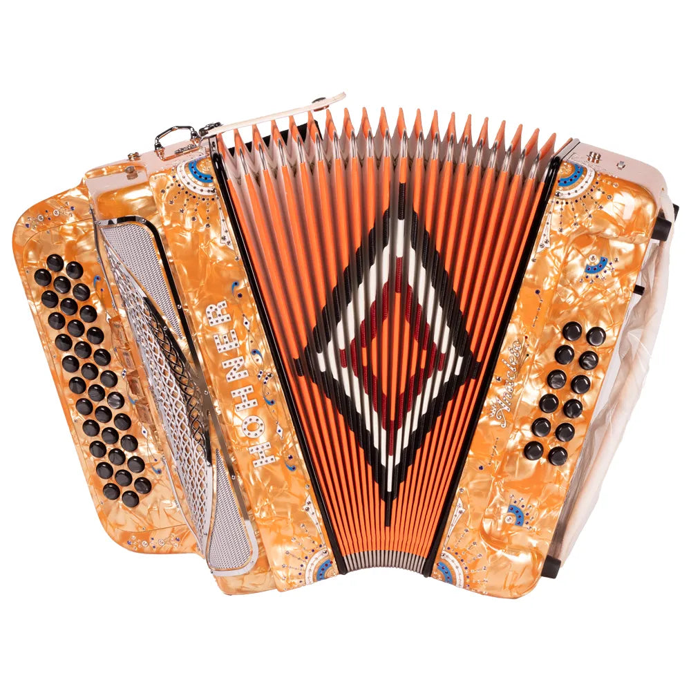 Hohner Anacleto A9700fbbebplgd Acordeón Diat. Dorado Aperlado C/Estuche