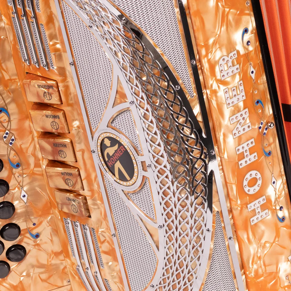 Hohner Anacleto A9700fbbebplgd Acordeón Diat. Dorado Aperlado C/Estuche