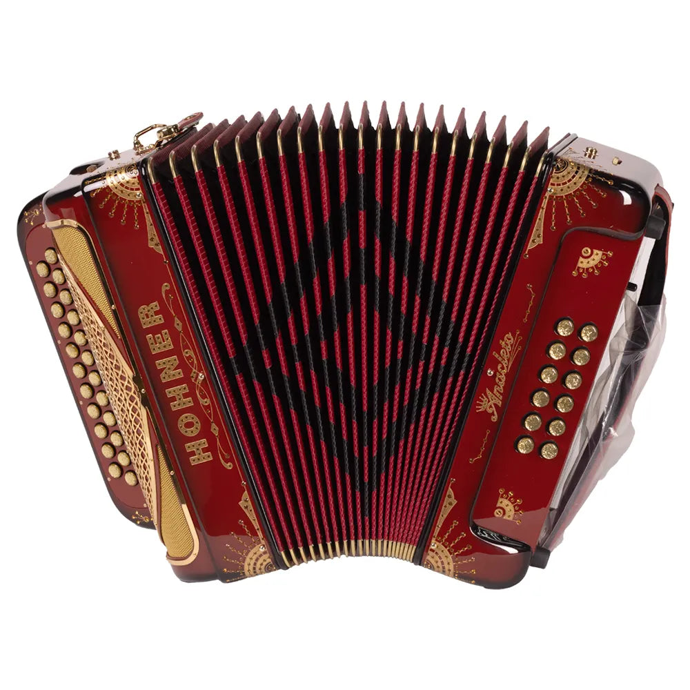Hohner Anacleto A9700fbbebrr Acordeón Fa Rojo Con Estuche